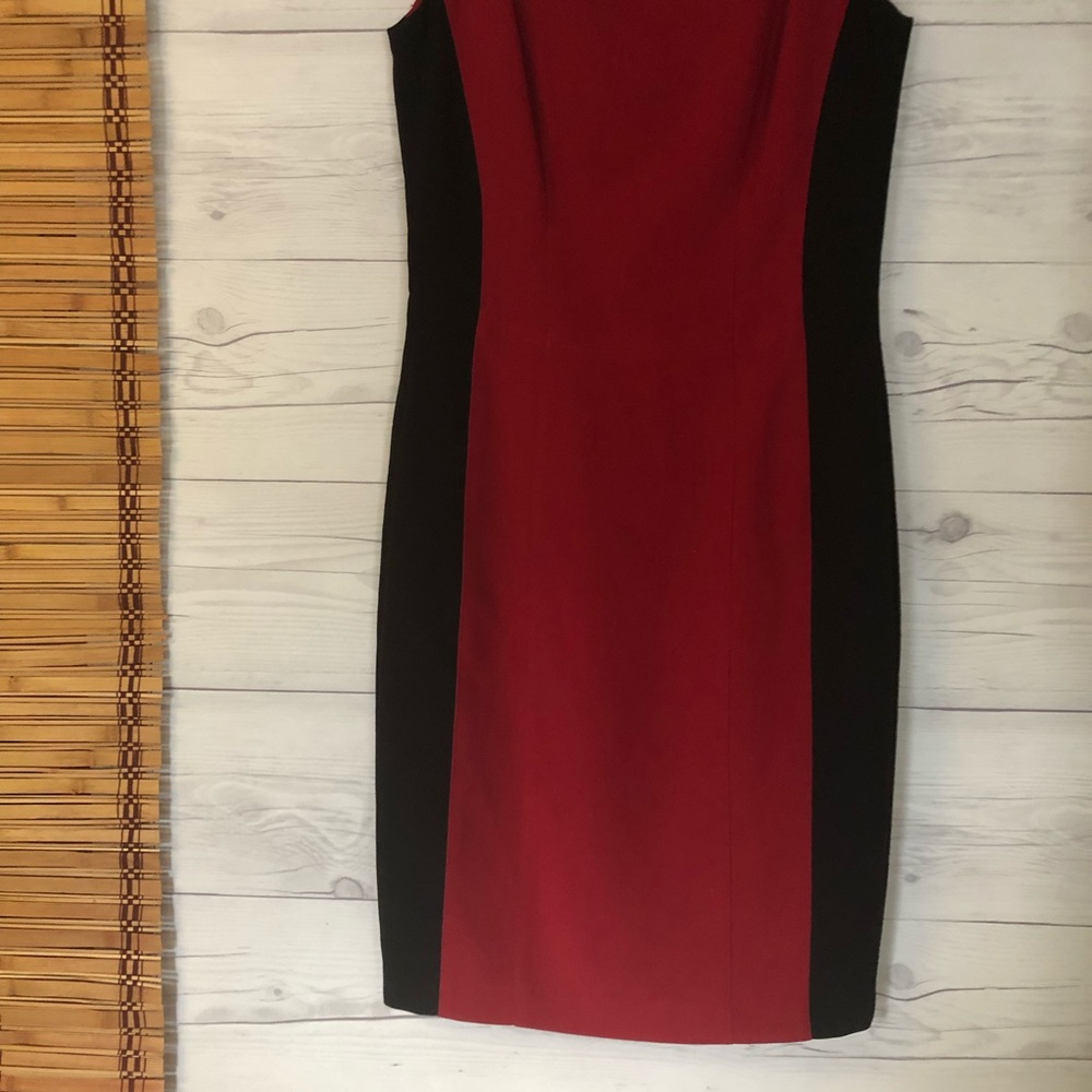 Cache Zipper Back Color Block Sheath Dress - image 3